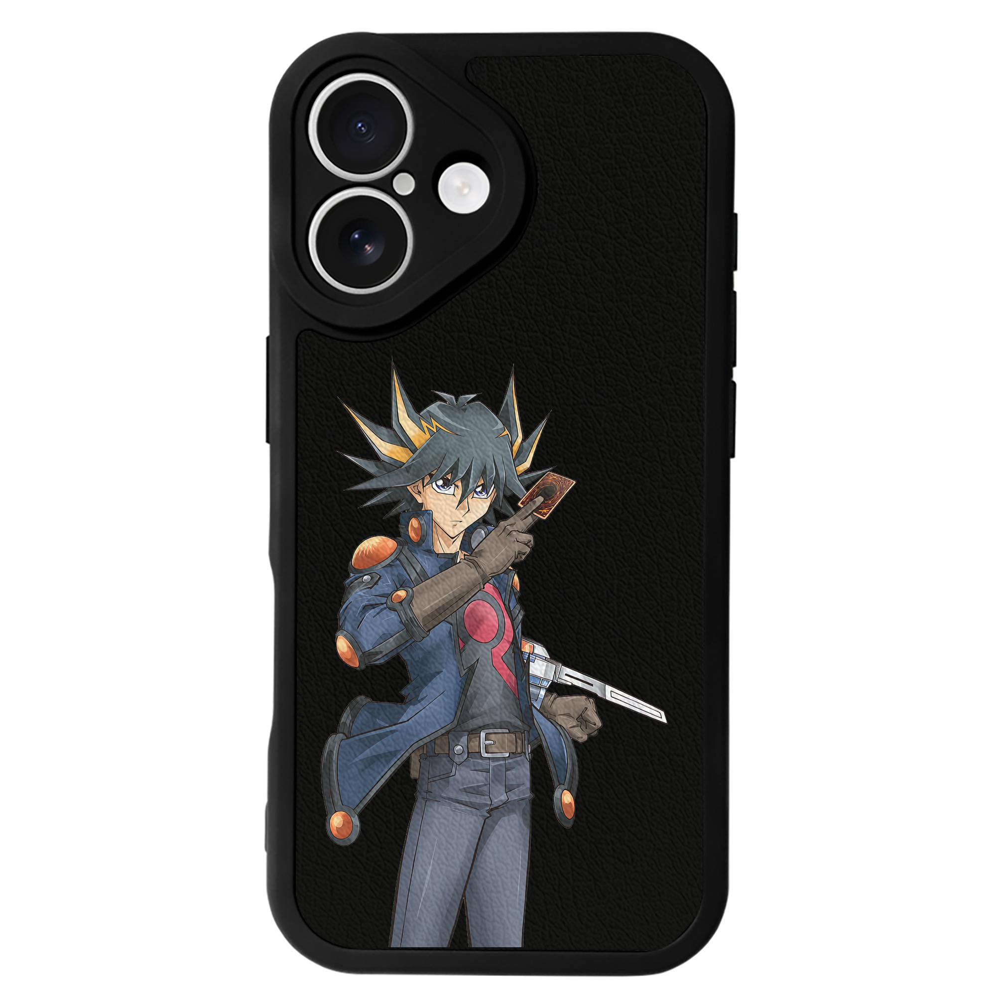 （画像用） 遊☆戯☆王 Yu-Gi-Oh! 【iPhone 16シリーズ対応】シリコンスマホケース（レザー調） 材質：シリコン